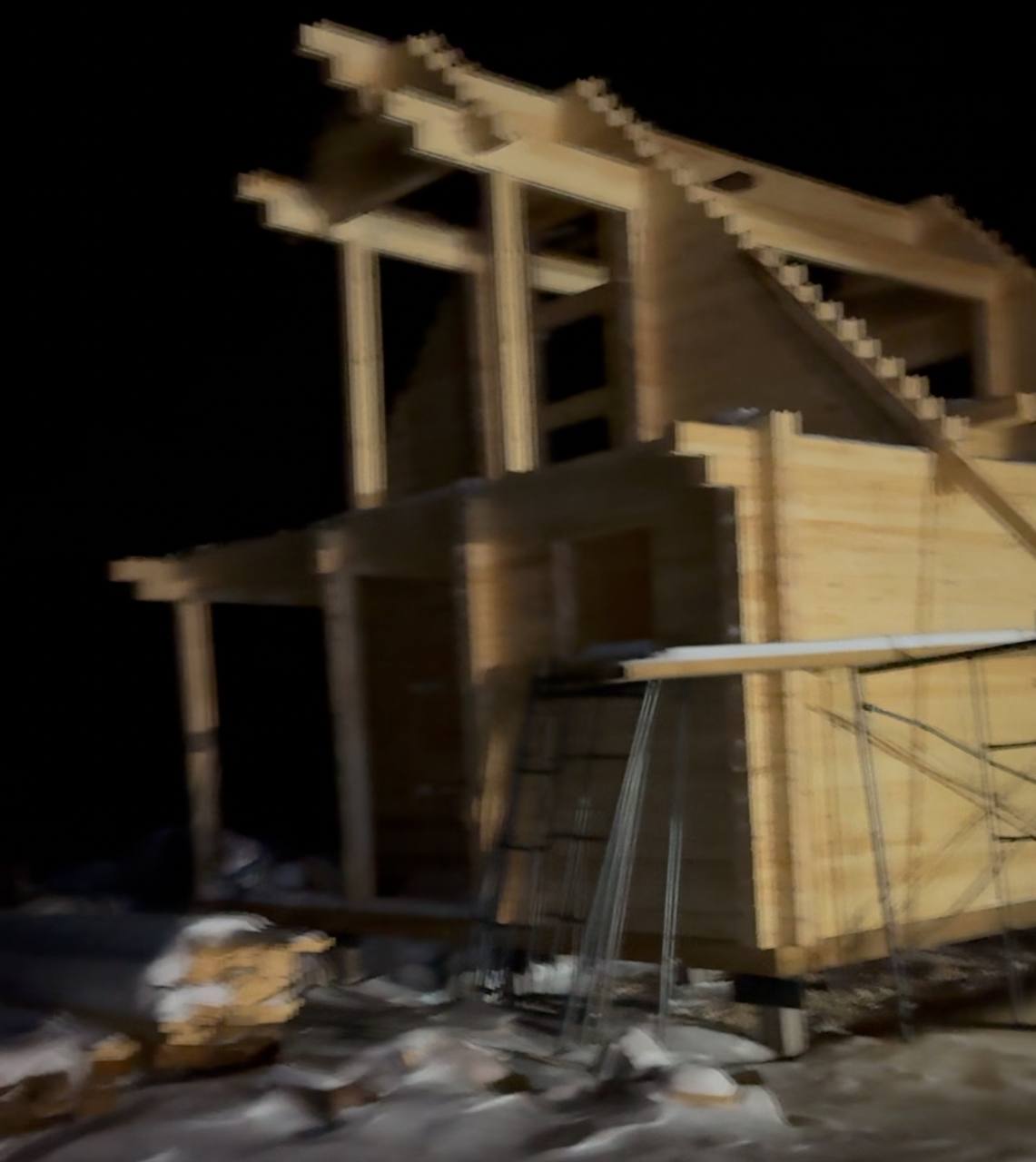 Фотография объекта строительства бани